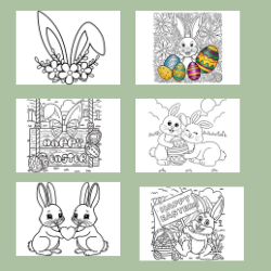 Wild flower easter digital bundle kit