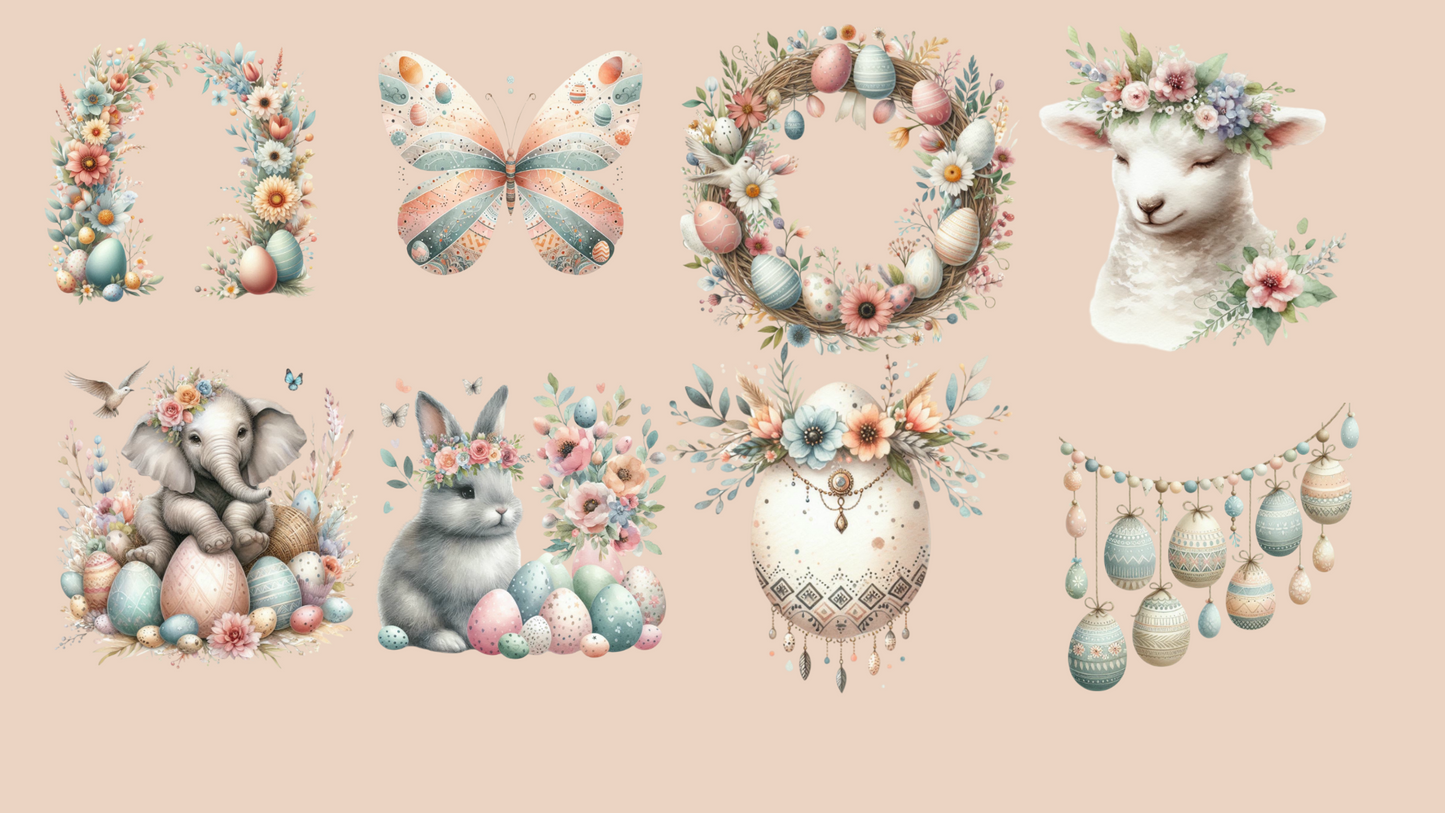 Easter Boho Digital Custom Invitations