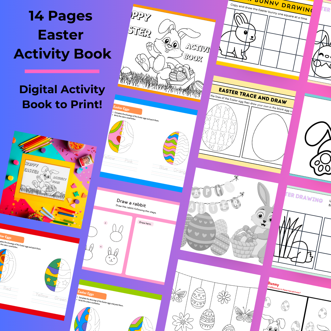 Easter Digital Activity Book 14 Pages