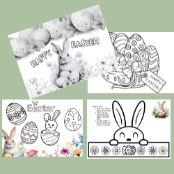 Wild flower easter digital bundle kit