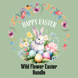 Wild flower easter digital bundle kit