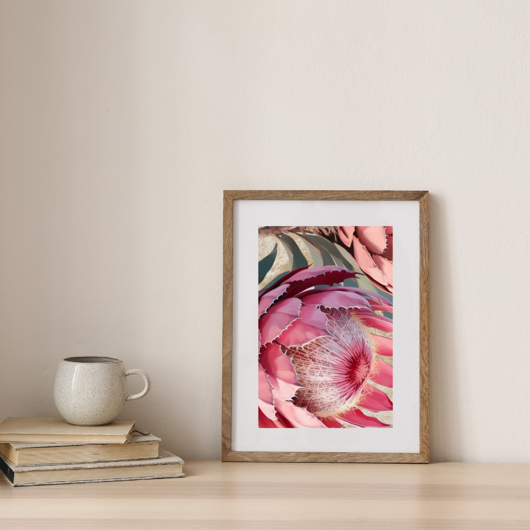 Meerkat and Proteas Digital Wall Art Poster Prints