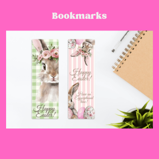 Little pink bunny digital bundle kit, bookmarks, clipart and custom invites